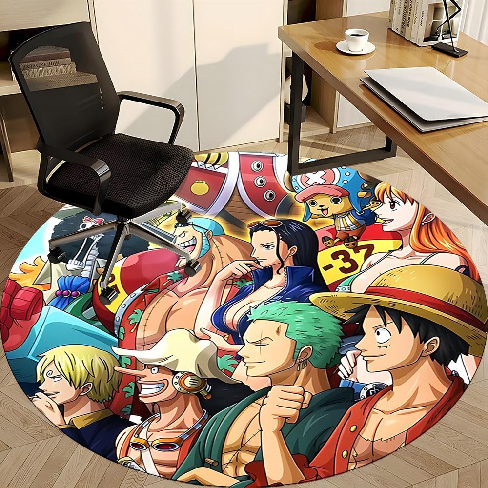 1pc One Piece Crew Office Round Area Rug, Under Office Chairs Bedroom Living Room Home Decor, Room Deco, Available in Various Sizes127