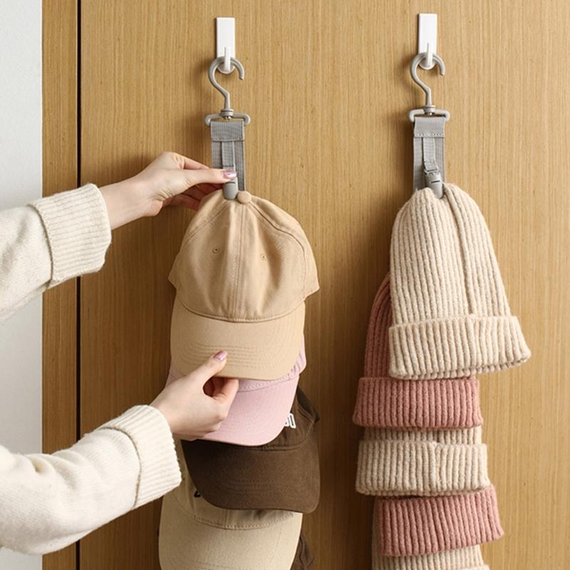 Sturdy Plastic Wall Hook For Hats Coat Accessories Damage Release Installation Modern Design Closet Entryway Storage Solution
