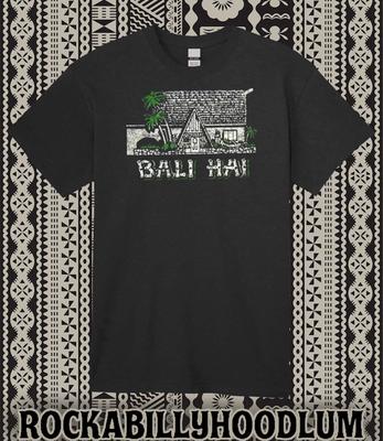 Retro Tiki Tee T Shirt 100% Cotton Bali Hai Oakland CA Bar Restaurant