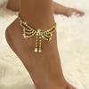 1PC women's fashion trend butterfly tassel ankle chain jewelry suitable for dates, parties, holidays, gifts
