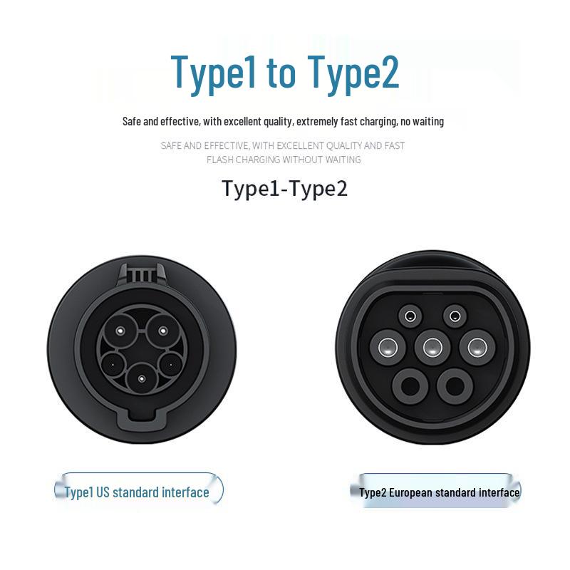 US To GB Standard EV Charging Converter: J1772 To Type 2 Tesla Fast Charger