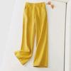 Spring Summer Fashion Women Pants Linen Long Trousers Wide Leg Plain Holiday Casual Pant Streetwear Bottoms