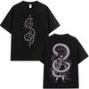 Anime Demon Slayer Serpent Hashira Iguro Obanai T Shirts Men Women Clothing Fashion Oversized Short Sleeve T-shirts Streetwear