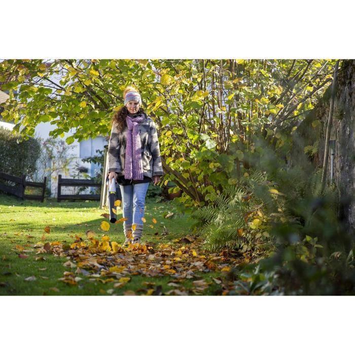 Souffleur axial à feuilles - ikra - icb 20 - batterie 20v 2,0 ah - autonomie 10-30 min - vitesse 150 km/h