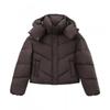 Womens Short Hooded Winter Puffer Coat Loose Fit Warm Cotton Jacket Petite Girls
