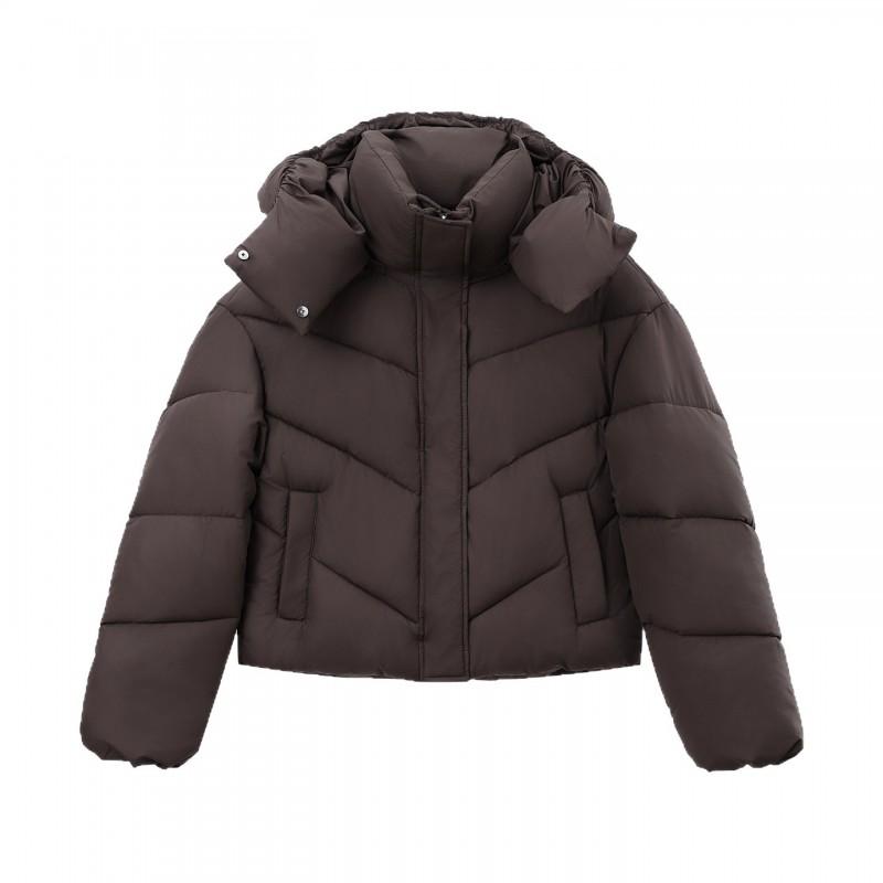 Womens Short Hooded Winter Puffer Coat Loose Fit Warm Cotton Jacket Petite Girls
