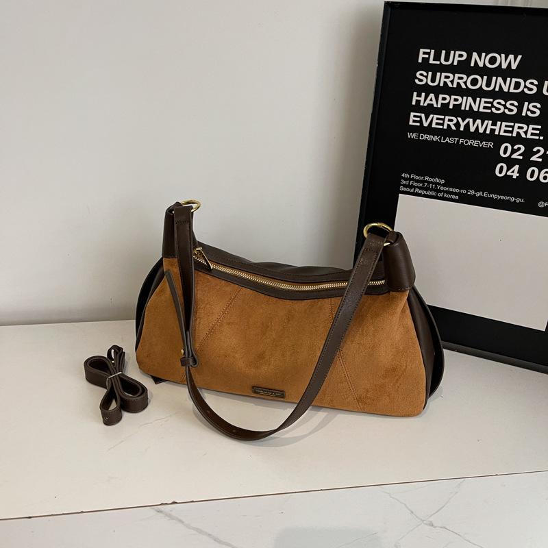 Retro niche simple bag new winter messenger bag casual and fashionable women's shoulder armpit bag