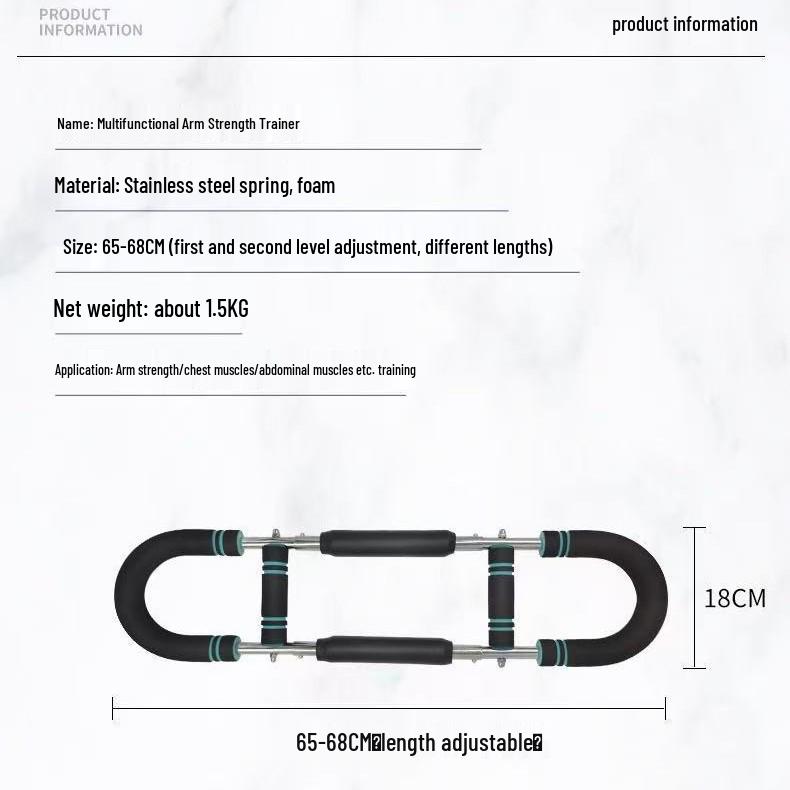 Adjustable U-Shaped Arm Strength Trainer for Indoor/Outdoor Exercise