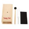 Dreld A440Hz Tuning Fork, Guitar Tuner with Resonator Box, Wooden Box and Mallet, Hammer Healing Accessories, Rubber Mallet Set, Standard Tone,