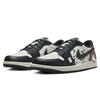 Jordan Air Jordan 1 Cushioning Slip Resistant Low top Vintage Basketball Shoes Men's Black White Brown CZ0790-102(Team366-)
