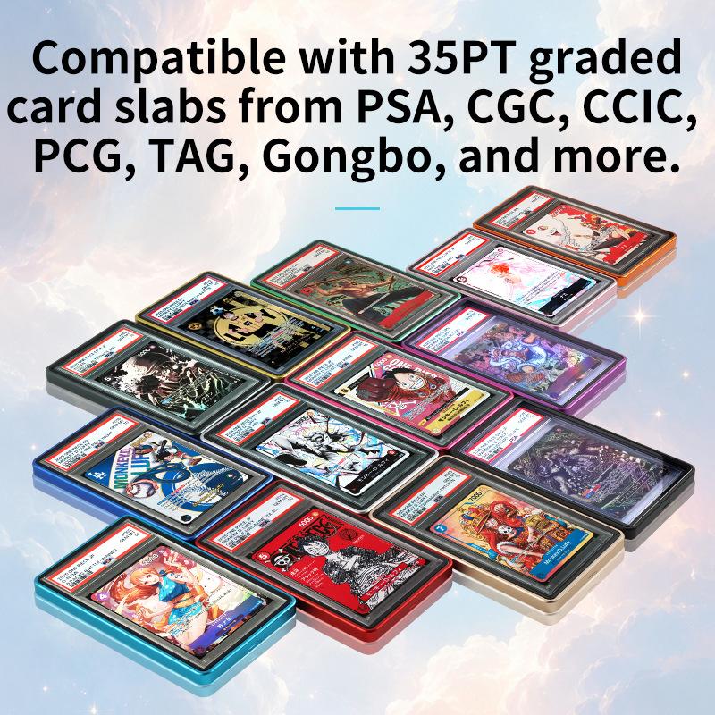 Magnetic PSA Slab Protector-UV Blocking Tempered Glass Aluminum Graded Card