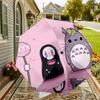1 Stück Totoro Kein Gesicht Automatischer Faltregenschirm, Robuster 8-Rippen-Eisenrahmen, Geeignet für Reisen, Täglichen Gebrauch, Geburtstag, Dekorationsgeschenk m0104061