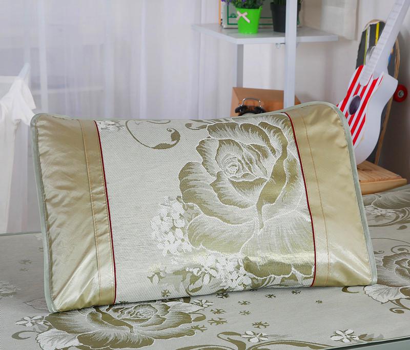 Washable Ice Silk Cool Pillowcase 48x74cm - Breathable, Sweat-Absorbent Summer Rattan Mat for Students
