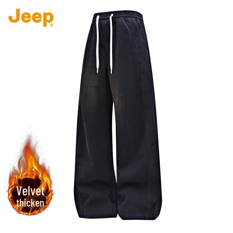 JEEP Men s Fleece-Lined Casual Sports Pants 4XL