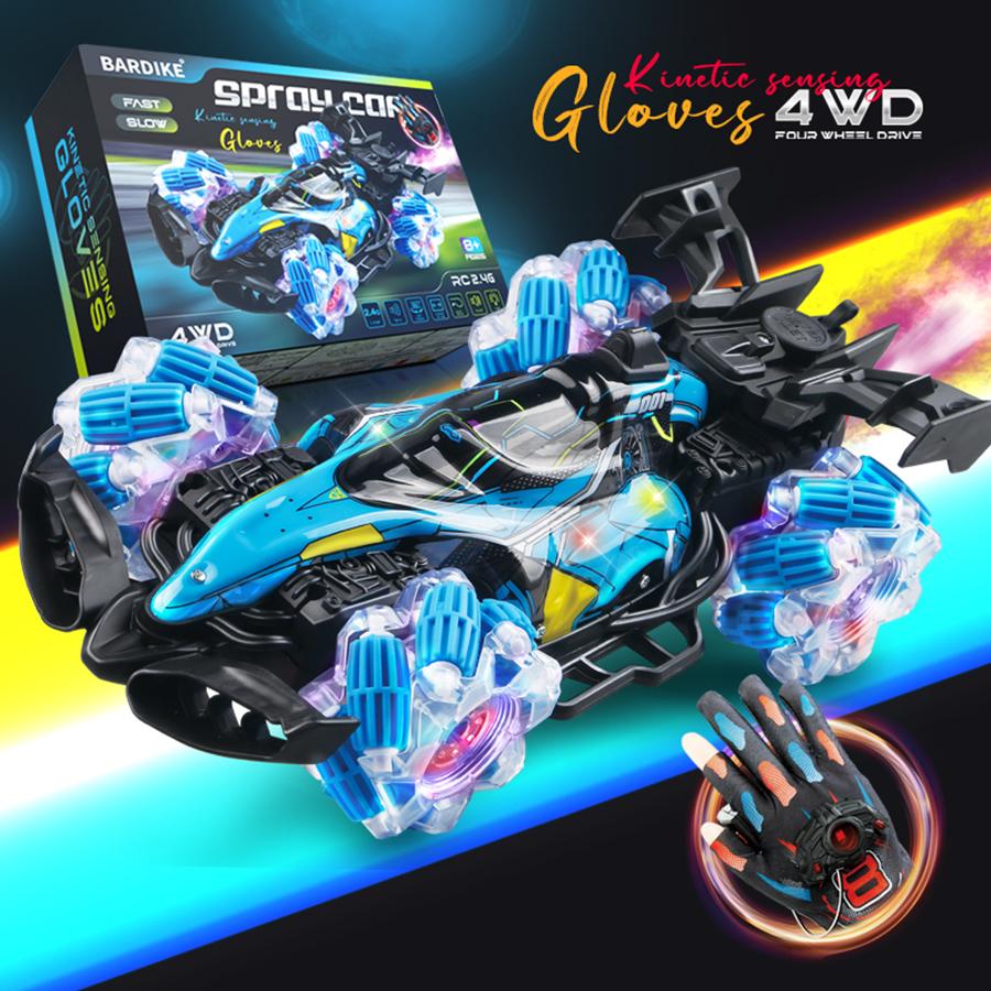 Colorful Lights Spray Stunt Racing 4WD Shift 2.4G Wireless Gesture Induction Racing Race Remote Control Toy Car