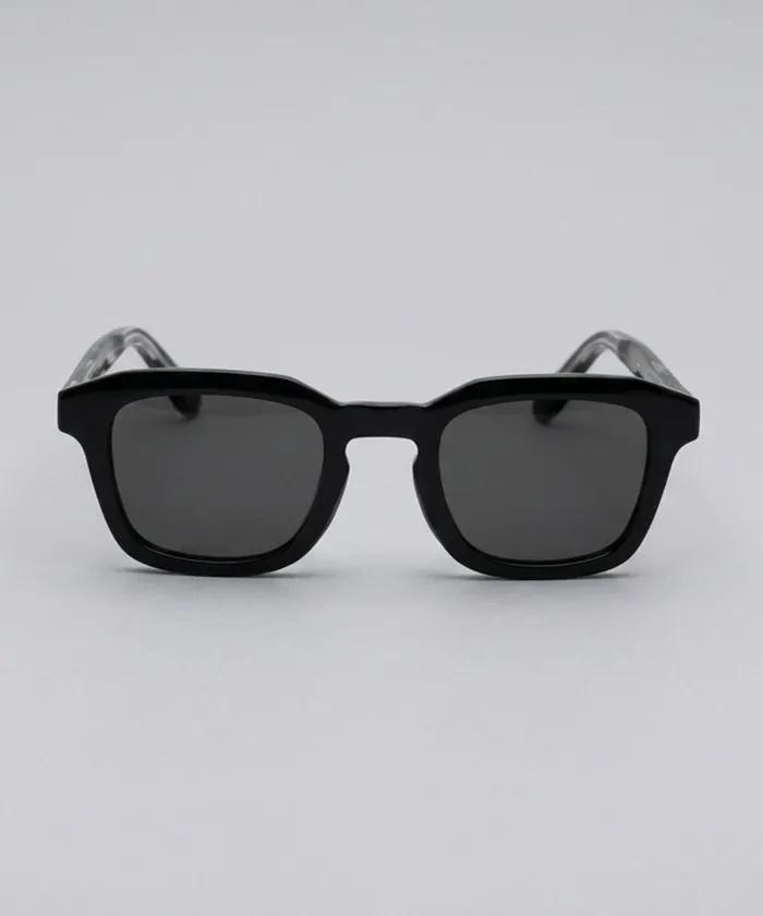 Modern Crown Panto Sunglasses(Black)