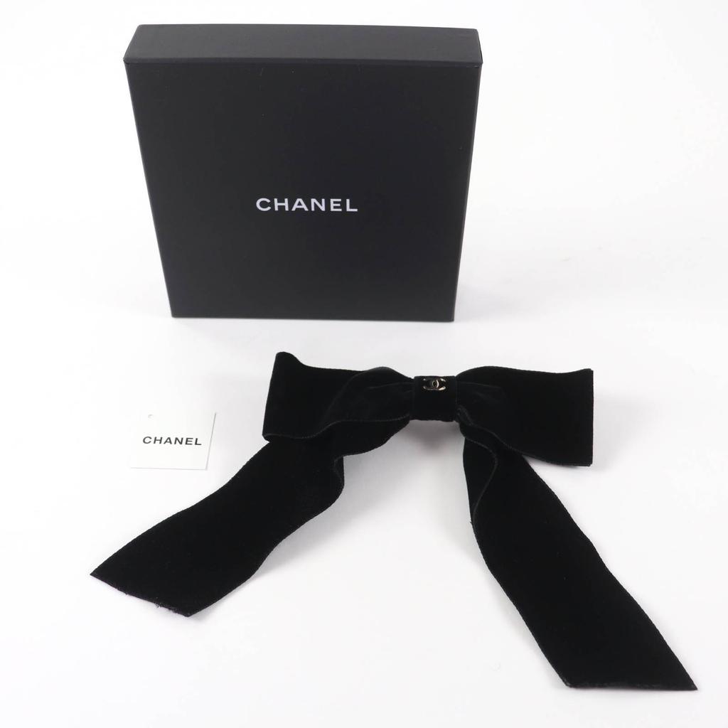 Great CHANEL hair accessory black Women 24V AA8557 Used