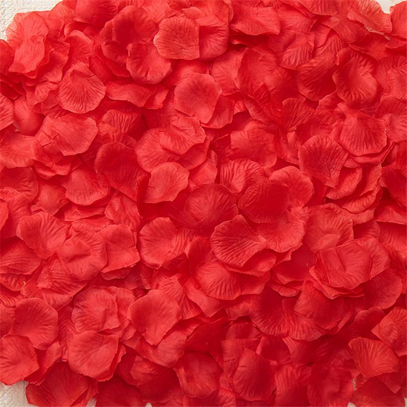 Sele 100/200/500/2000 Pcs Artificial Rose Petals Artificial Flower Silk Petals For Valentine Day Wedding Flower Decoration