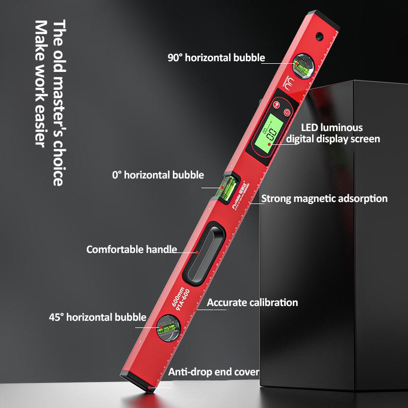 Digital Protractor Angle Finder Bubble Magnetic Spirit Level Electronic Level 0-90° Inclinometer High Precision Leveling Tools