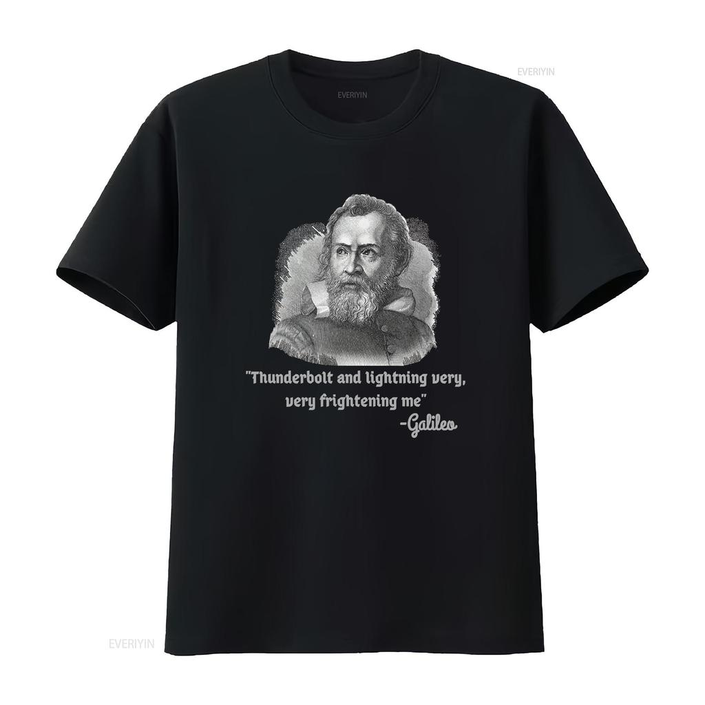 Thunderbolt lightning Galileo Meme Science Astronomy T shirt vintage Washed Soft Top For Everyday Wear Stylish Versatile