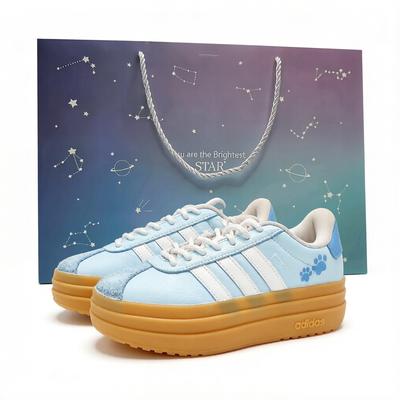 VL Court Bold Sea Salt Paw Print Slip Resistant Abrasion Resistant Low Top Skateboard Shoes Women's Blue White IH3083(Team2480--)