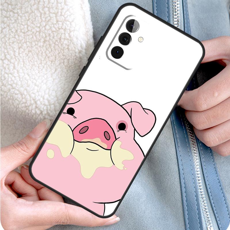 Cute PINK Kawai Pig Phone Case For Samsung Galaxy A55 A35 A25 A15 A51 A71 A12 A32 A52 A13 A33 A53 A14 A34 A54