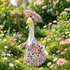 Floral Pattern Porch Dress Set for Geese Includes Dress Hat and Umbrella Suitable for Outdoor Use and Display Purposes Only