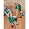 Large-Size Sandals – Summer New Wedge Metal Buckle Slippers, Belt Buckle Casual Beach Slide Sandals for Women