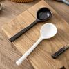 Household Japanese Ceramic Soup Spoon Long Handle Round Head Soup Ladle Congee Spoon Irregular Spoon
