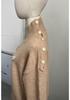 2025 Autumn/Winter Women's European & American Turtleneck Sweater with Wing Embroidery & Shoulder Buttons