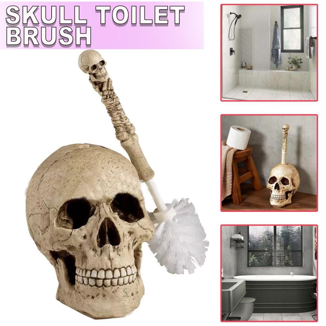 

PDTO Skullduggery Skeleton Щетка для унитаза и набор держателей для подставки Готический декор для ванной комнаты