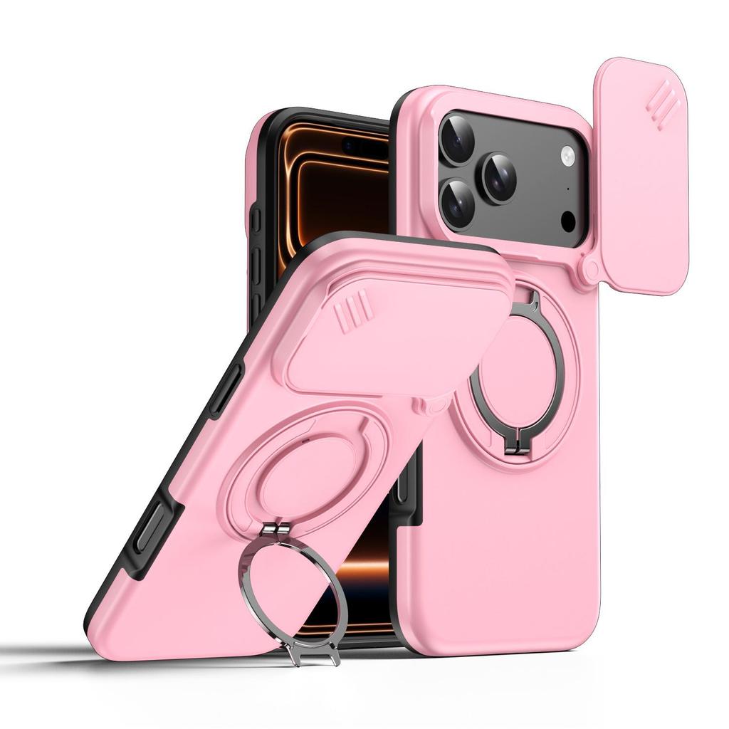 Funda Compatible para iPhone 17 PRO: Cubierta de Lente, Soporte Magnético de 360°, Diseño a Prueba de Caídas para Modelos 15-16