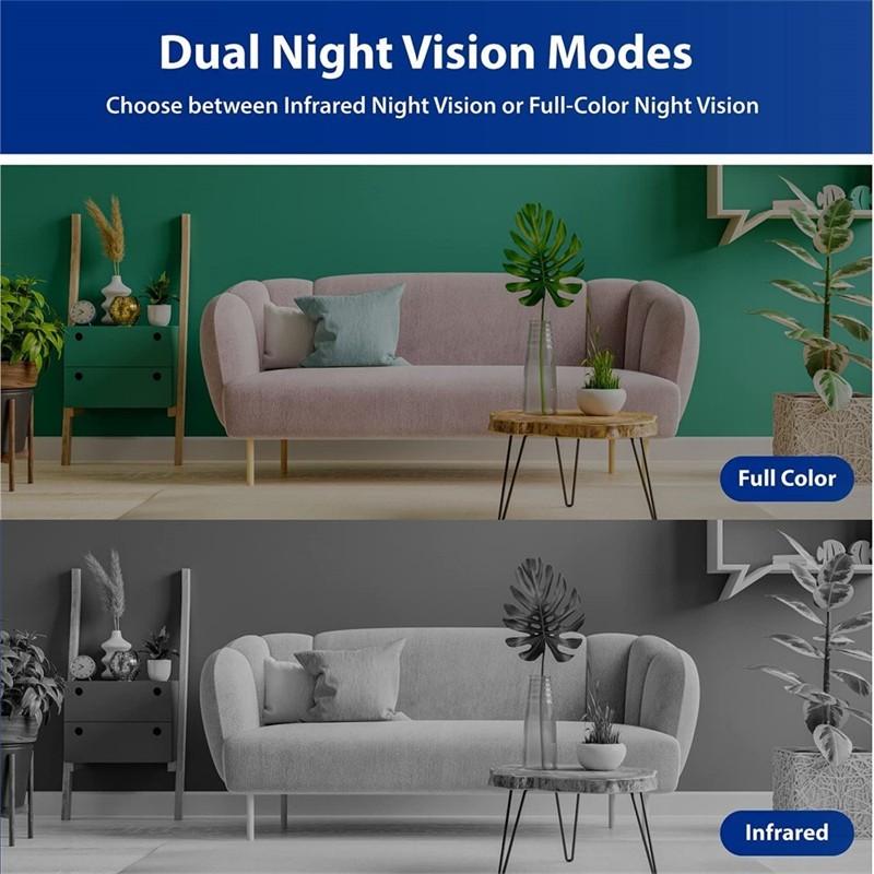 1080P 360° WiFi Wireless Surveillance Camera RC Night Vision Automatic Body Tracking Alarm 8x Digital Zoom Security Baby Monitor