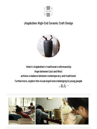 Jingdezhen Black Coarse Pottery Floor Vase: Modern Minimalist Japanese Decor for Hotel, Homestay, or Living Room.