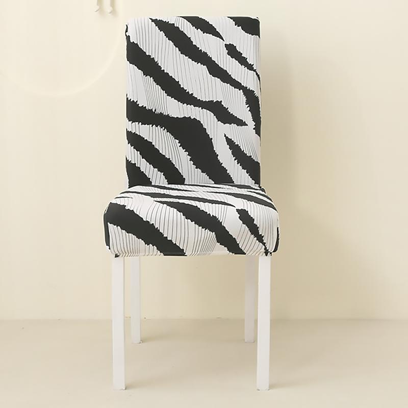 Stretch Printed Dining Chair Cover Anti Dirty Seat Slipcover For Living Room Wedding Hotel Banquet Office