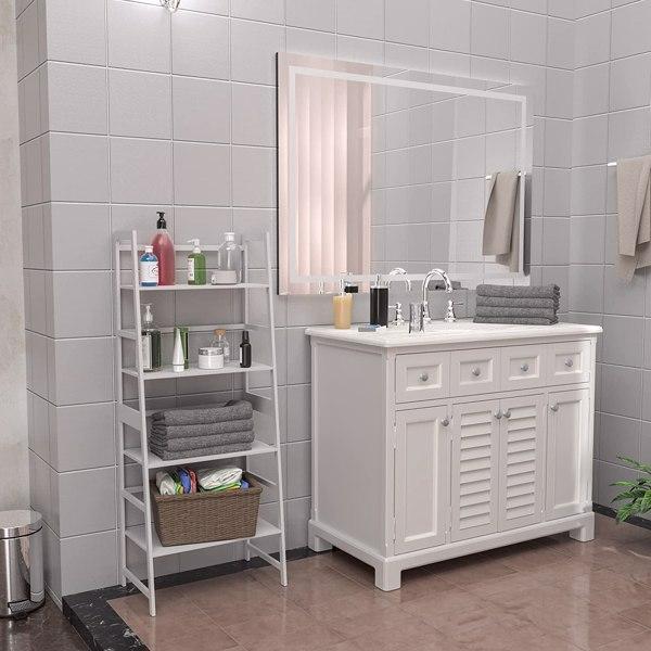 Book Shelf,Ladder Bookcase,4 Tier Tall Book Case for Bedroom,Living Room and Office