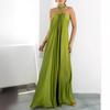 Sleeveless Backless Halter Neck Maxi Long Sexy Dress Summer Loose Satin A-line Suspender Party Evening Dress Travel Casual Women's Clothing