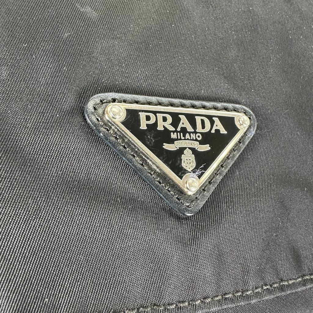 PRADA Triangular logo Messenger bag black Women used