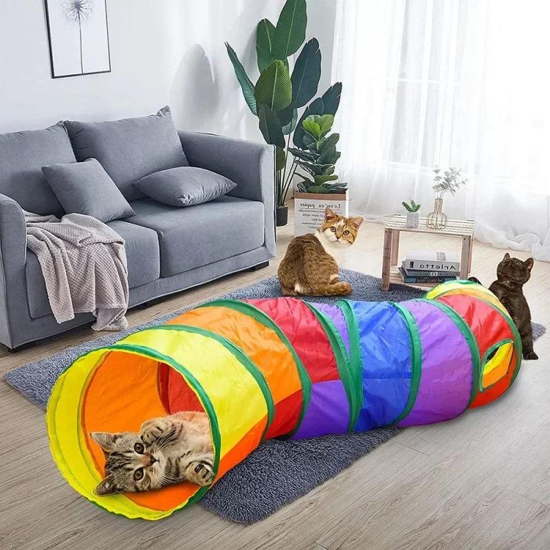 Tube Collapsible Pleated Kitten Toy Small Dog Ferret Rabbit Toy Tunnel Tube Cat Tunnel Toy Multi Shape Funny Pet Hole Play