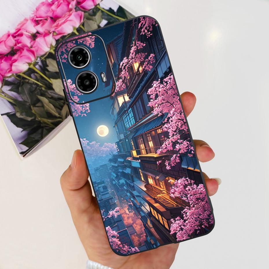 For Motorola Moto G34 XT2363-2 Fashion Dragon Metal Style Pattern Black Silicon Cases For MotoG34 G 34 5G Soft TPU Phone Cases