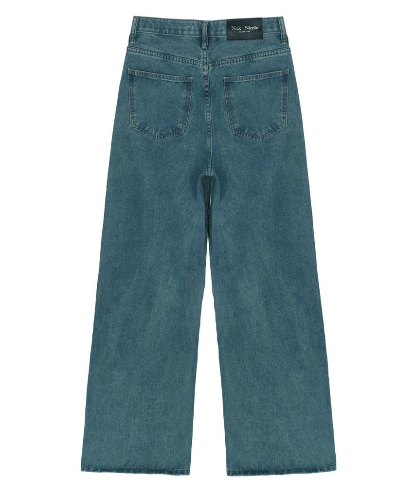 Nigaennikol Vintage Washed Straight Denim Pants_Vintage Blue