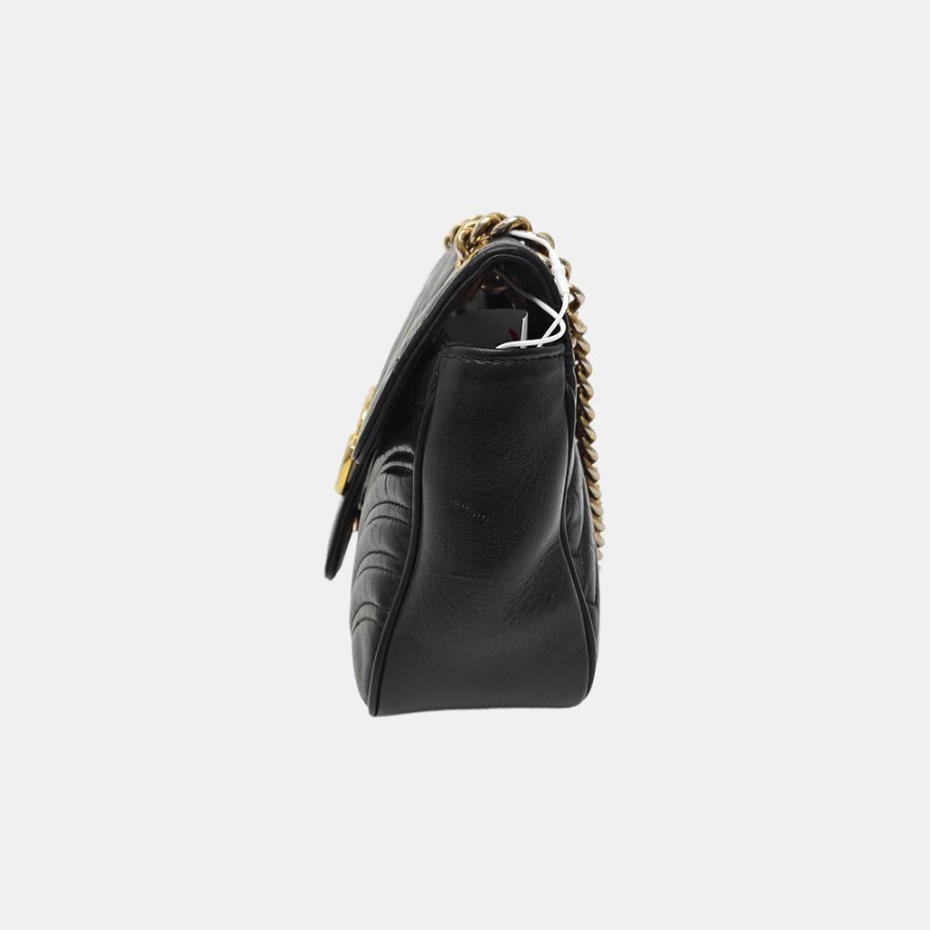 [Pre-Owned] Gucci GG Marmont Small Matelassé Shoulder Bag 'Black' - Good #CPZZOR