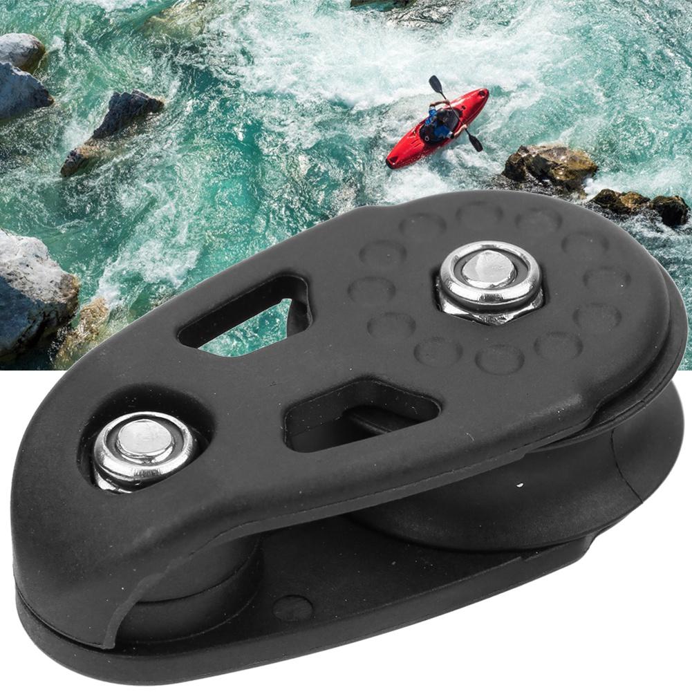 Plastic Single Pulley Block Sheave Accessories for Kayak Canoe Marine Anchor Trolley
