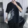 Männer Kurzarm T-Shirts Brief Grafik Druck Mode marke tees für männer Männer Kleidung Casual Tee Mann Sommer Koreanische Retro tops Für