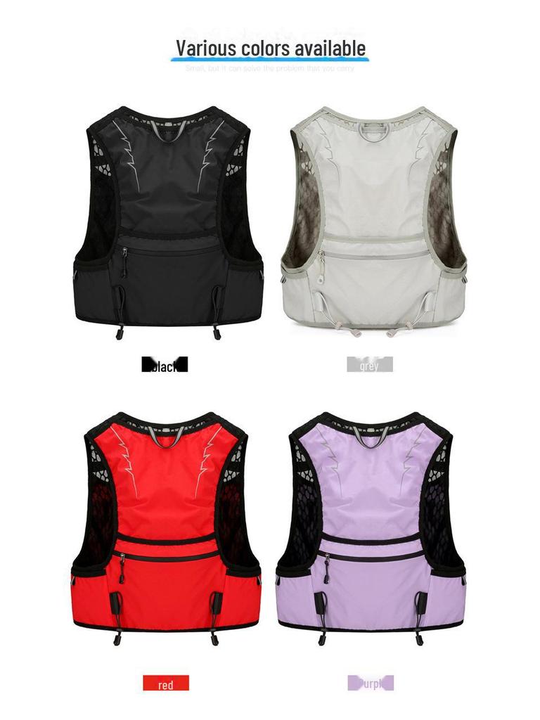 Unisex Lichtgewicht Outdoor Fietsvest Tas – Ademend, Contrasterende Kleur, Multifunctionele Rugzak