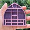 1PC Miniature Trinket Shelf Crystal Shelf Dollhouse Miniature Decor Printers Tray Miniature Wooden Storage Trinket Shelf