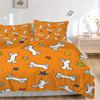 3pcs set Dog Bone Stars 1 Quilt Cover + 2 Pillowcases, All Seasons Bedroom Setting, Perfect for Home and Dorm Decor a193