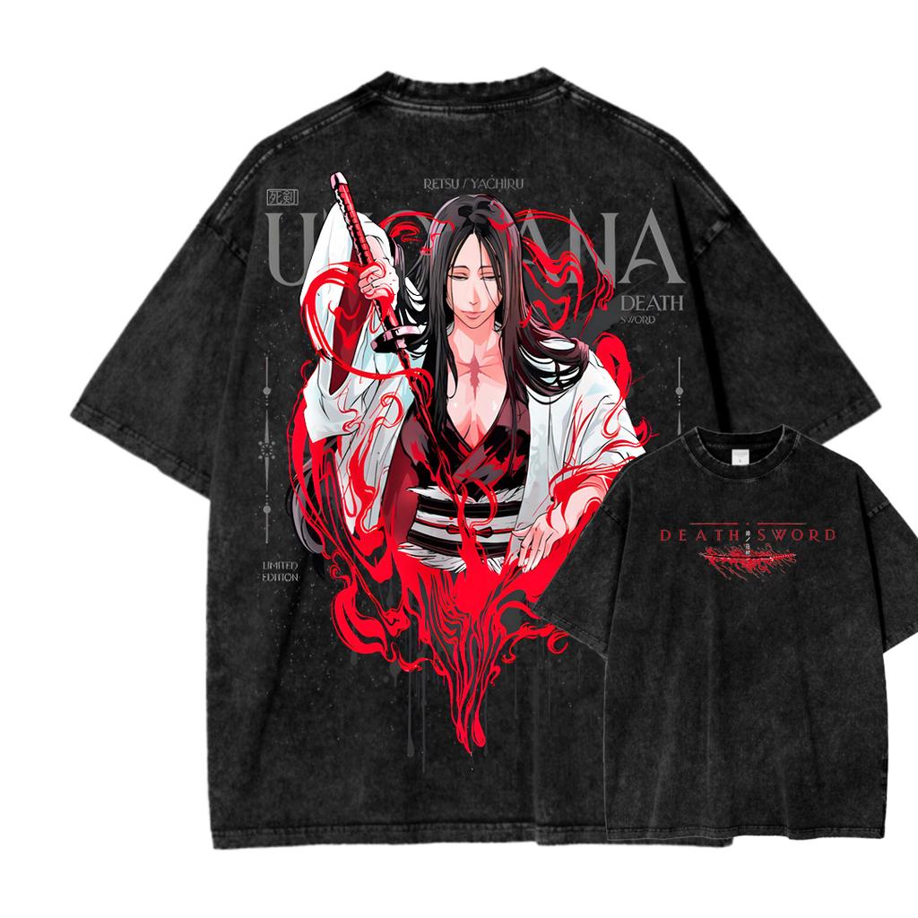 Μπλούζα T-shirt Manga BLEACH Για Άνδρες Γυναίκες T Shirt Vintage Πλυμένο Βαμβακερό T-shirt Καλοκαιρινό Κοντομάνικο Ρούχο Casual Oversized Tee Top Γυναικεία Ανδρικά Ρούχα