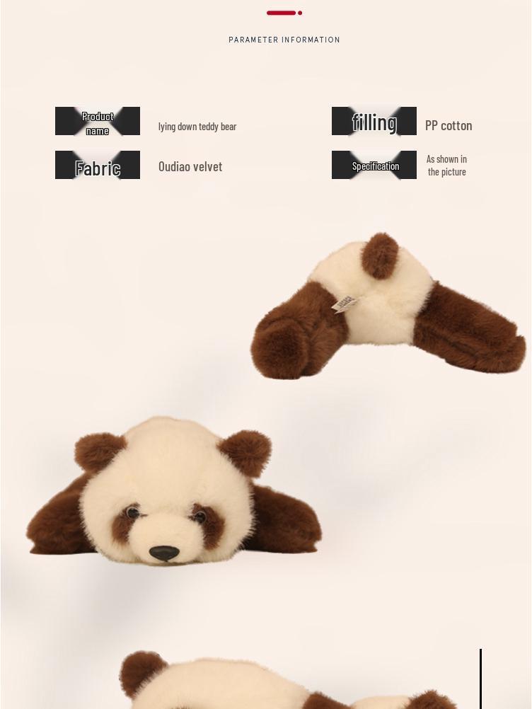 New National Treasure Giant Panda Plush Toy - Cute Qi Zai Stuffed Animal 