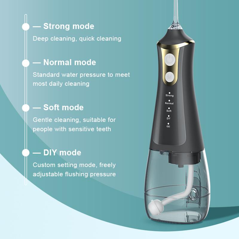 Portable Oral Irrigator Mini Dental Electric Dental Water Flosser Portable Teeth Cleaning 300ML Water Tank Teeth Cleaner Travel